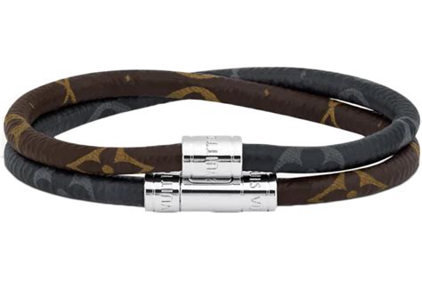 lv cut out double bracelet|Keep It Double Leather Bracelet .